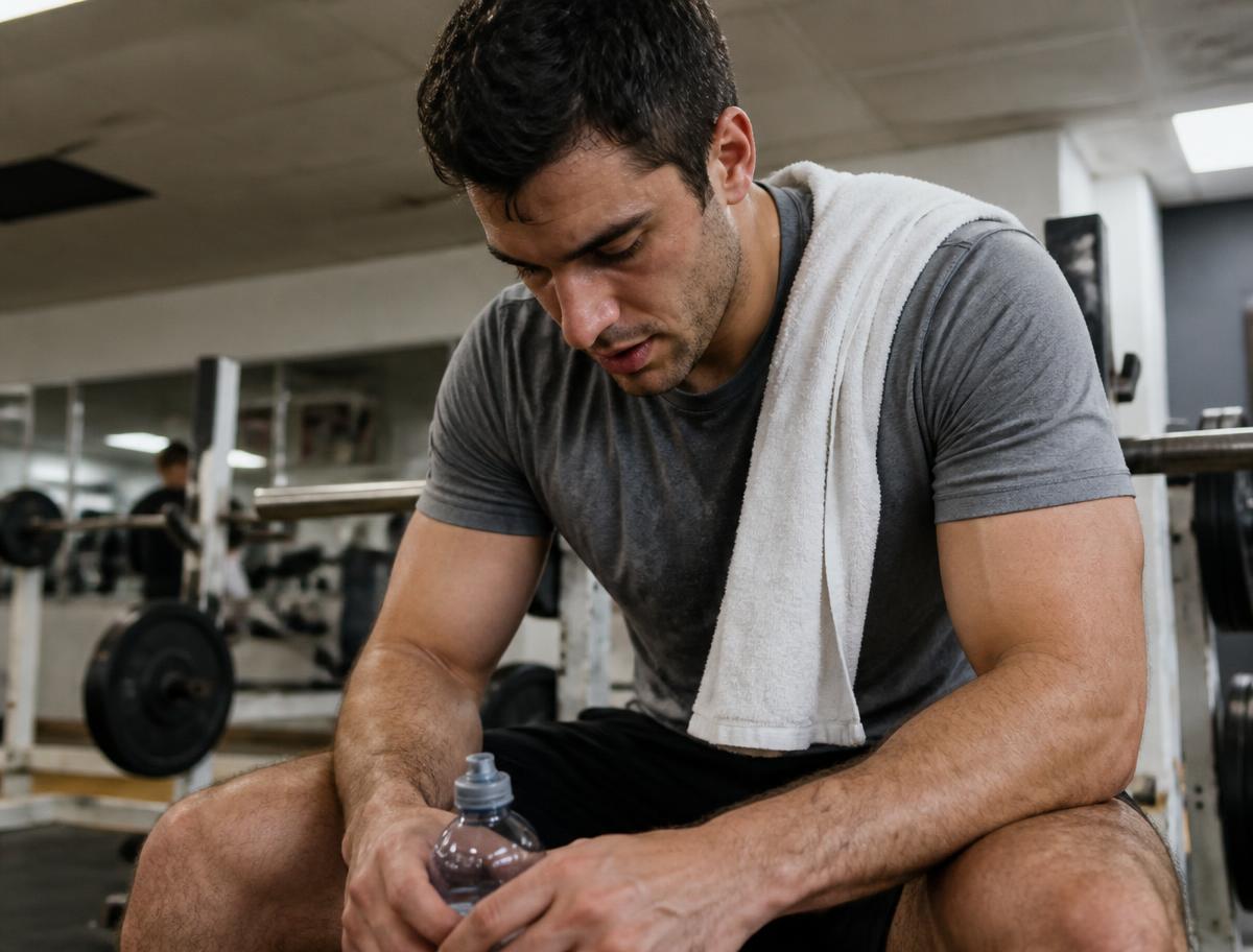 Client taking a breather after a session