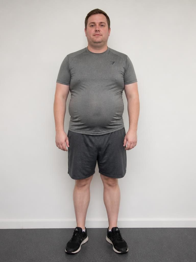 Client before starting coaching